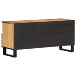 vidaXL Meuble TV 100x34x46 cm bois massif de manguier brut