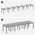 vidaXL Ensemble de salle à manger pour jardin 15 Pièces Gris clair
