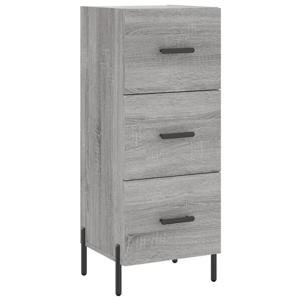 vidaXL Buffet Sonoma gris 34 5x34x90 cm Bois d'ingénierie
