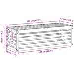 vidaXL Banc de Jardin Naturel 115 x 43 x 37 cm Bois d'Acacia Massif