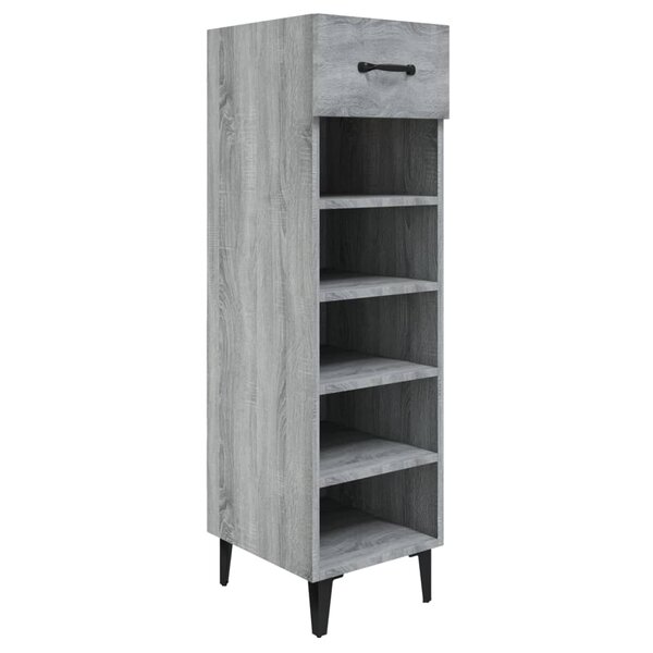 vidaXL Meuble à chaussures Sonoma gris 30x35x105 cm Bois d'ingénierie