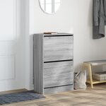 vidaXL Armoire à chaussures sonoma gris 60x34x96 5cm bois d'ingénierie