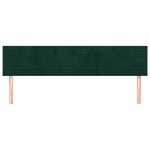 vidaXL Têtes de lit 2 Pièces Vert foncé 80x5x78/88 cm Velours