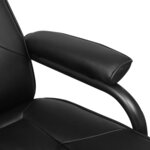 vidaXL Fauteuil TV avec repose-pied Noir Similicuir
