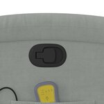 vidaXL Fauteuil inclinable de massage gris clair velours