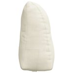 vidaXL Coussin de Dos Crème 45 x 24 x 50 cm Velours