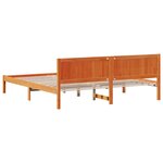 vidaXL Cadre de lit Marron 200 x 200 cm Bois de pin massif
