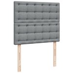 vidaXL Sommier à lattes de lit avec matelas Gris clair 120x200cm Tissu