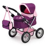 BAYER Poussette Landau Pour Poupée Trendy Prune, Réglable - 68 Cm