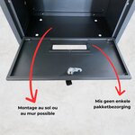 Boîte aux lettres pour colis - ParcelXL® - Boîte à colis - Indépendante - Boîte aux lettres suspendue - XXL - Courr