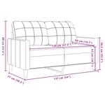vidaXL Canapé à 2 places Rose 120 cm Velours