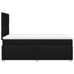 vidaXL Sommier à lattes de lit avec matelas Noir 120x200 cm Tissu