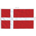 vidaXL Drapeau Danemark 90x150 cm
