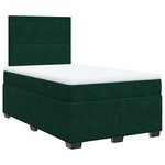 vidaXL Sommier à lattes de lit avec matelas vert foncé 120x190 cm