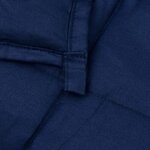 vidaXL Couverture lestée Bleu 152x203 cm 11 kg Tissu