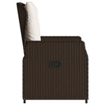 vidaXL Chaises inclinables de jardin lot de 2 marron résine tressée