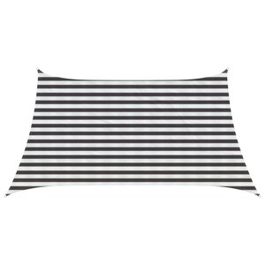 vidaXL Voile d'ombre Anthracite et blanc 3 / 4 x 2 m HDPE