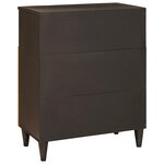 vidaXL Buffet Noir et or 60 x 33 x 75 cm bois de manguier massif