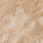 vidaXL Tapis en Fourrure Synthétique de Lapin Beige 160 x 160 cm