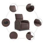 vidaXL Fauteuil inclinable électrique Marron Similicuir