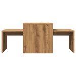vidaXL Table basse chêne artisanal 100x48x40 cm bois d'ingénierie