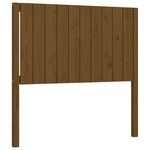 vidaXL Cadre de lit tête de lit marron miel 100x200 cm bois massif