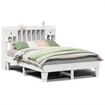 vidaXL Cadre de lit sans matelas blanc 140x200 cm bois de pin massif