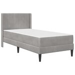 vidaXL Cadre de lit avec matelas Gris clair 100 x 200 cm Velours