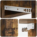vidaXL Cabinet de chevet mural Chêne fumé 33 x 34 5 x 43 cm