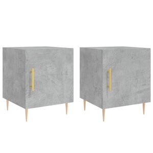 vidaXL Tables de chevet 2 Pièces gris béton 40x40x50 cm bois d’ingénierie