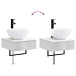 vidaXL Basin de lavage mural Blanc 40 x 41 x 40 5 cm Bois d'ingénierie
