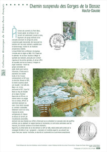 Document philatélique - Chemin suspendu des Gorges de la Diosaz - Haute-Savoie