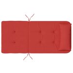 vidaXL Coussins de chaise adirondack lot de 2 rouge tissu oxford