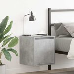 vidaXL Tables de chevet murales 2 Pièces gris béton 38x34x40 cm