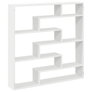 vidaXL Étagère cube murale 7 compartiments blanc bois d'ingénierie
