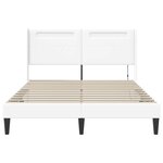 vidaXL Cadre de lit avec bandes LED Blanc 120 x 200 cm Simili cuir