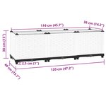 vidaXL Lit surélevé 120x40x38 cm Polypropylène
