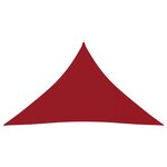 vidaXL Voile de parasol Tissu Oxford triangulaire 2 5x2 5x3 5 m Rouge