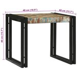 vidaXL Table basse 2 Pièces Multicolore bois de récupération massif
