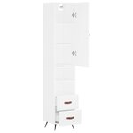 vidaXL Buffet haut Blanc 34 5x34x180 cm Bois d'ingénierie