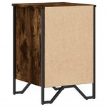 vidaXL Table de chevet chêne fumé 40x41x60 cm bois d'ingénierie