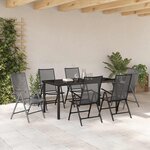 vidaXL Ensemble de salle à manger pour jardin 7 Pièces Anthracite Acier