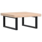 vidaXL Étagère de vasque murale acier et bois de chêne massif