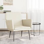 vidaXL Fauteuil Crème 62x79x79 cm Velours