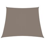 vidaXL Voile de parasol Tissu Oxford trapèze 3/5x4 m Taupe