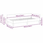 vidaXL Cadre de lit d'angle avec tête de lit Turquoise 90 x 190 cm