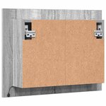 vidaXL Armoire à miroir LED Sonoma gris 60x12x45 cm Bois d'ingénierie
