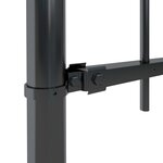 vidaXL Clôture de jardin avec dessus en cerceau Acier 6 8 x 1 m Noir