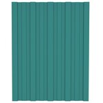 vidaXL Panneaux de toiture 12 Pièces Acier galvanisé Vert 60x45 cm