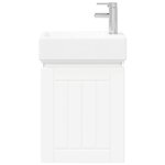 vidaXL Meuble de salle de bain avec robinet Blanc 45 5 x 25 5 x 84 cm